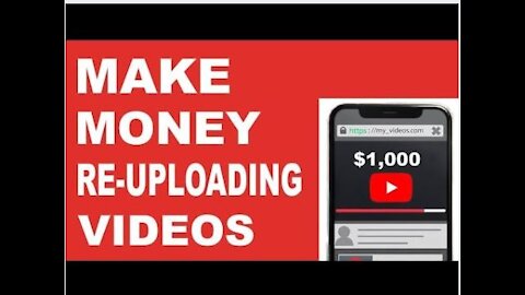 Make Money Online From YouTube Re-Uploading Videos ( without showing your face )