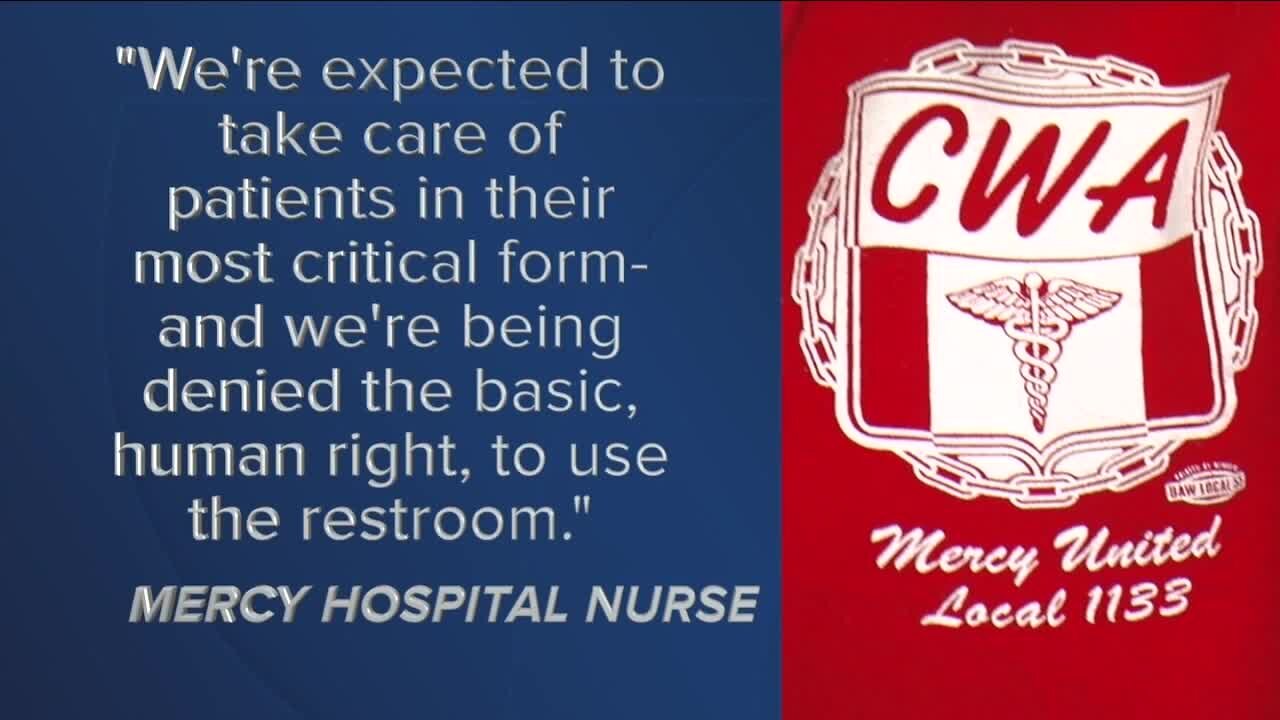 Union says Mercy Hospital nurses are being denied breaks