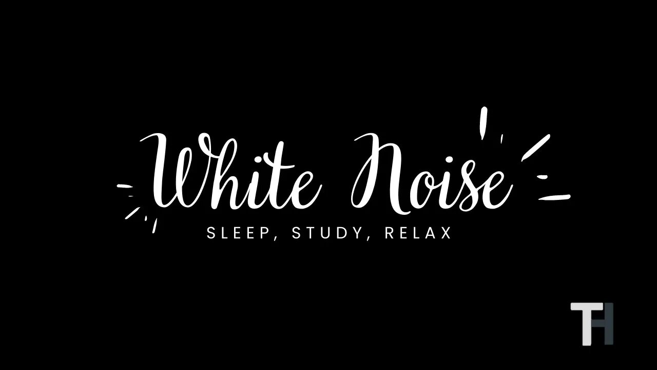 White Noise with Black Screen - Soothing Sounds l Study, Sleep, Focus