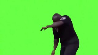 Dancing security guard green screen