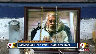 Memorial held for Danny Lee Miles, who died in doorway