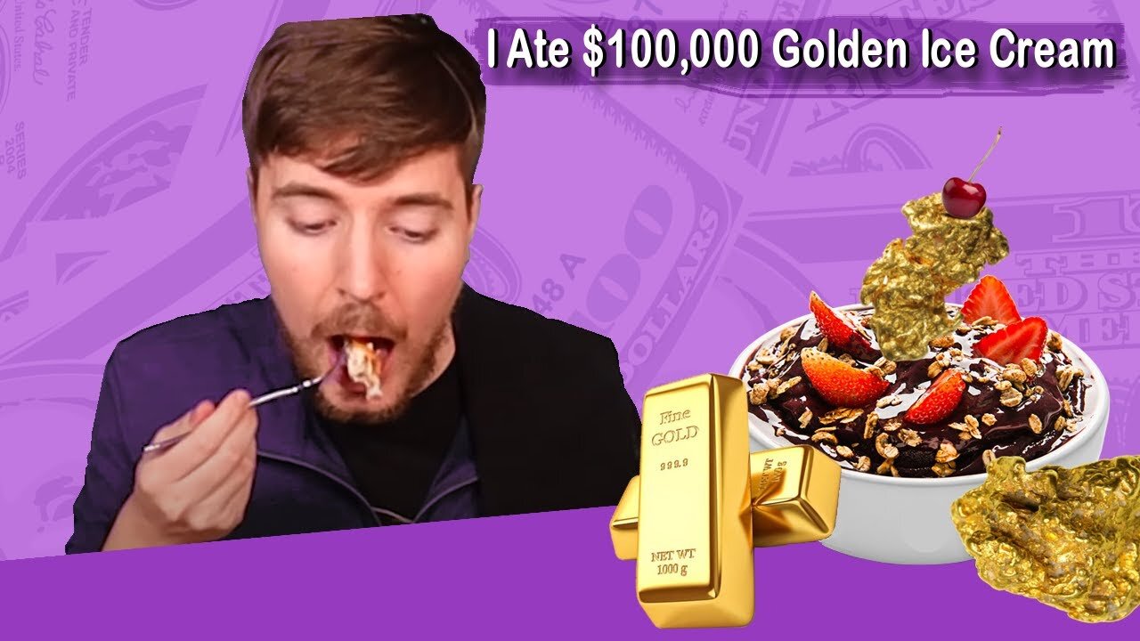 Mr beast $100,000 Golden Ice Cream