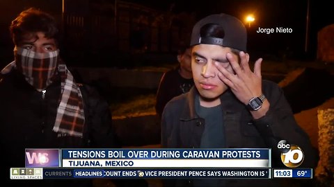 Tensions boil over during caravan protests