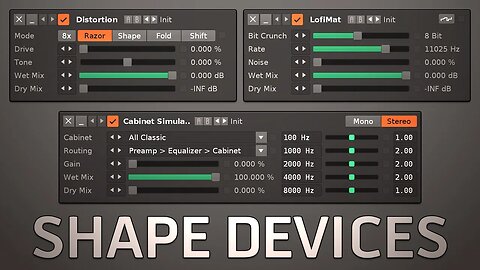 Shape Devices - Distortion, LofiMat & Cabinet Simulator