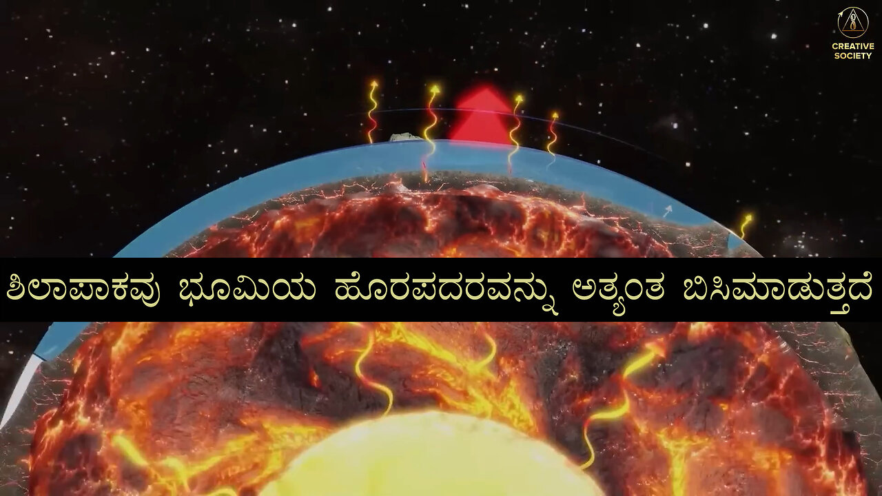 ಶಿಲಾಪಾಕವು ಭೂಮಿಯ ಹೊರಪದರವನ್ನು ಅತ್ಯಂತ ಬಿಸಿಮಾಡುತ್ತದೆ