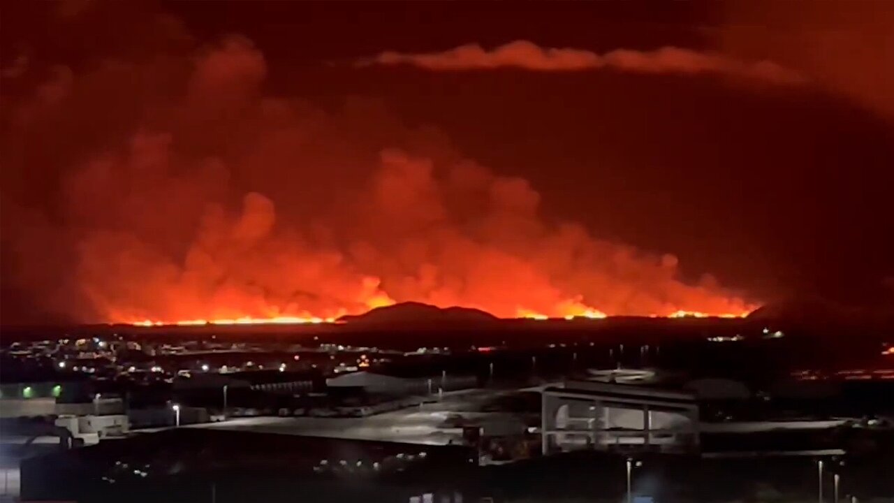 Volcano in Iceland erupts