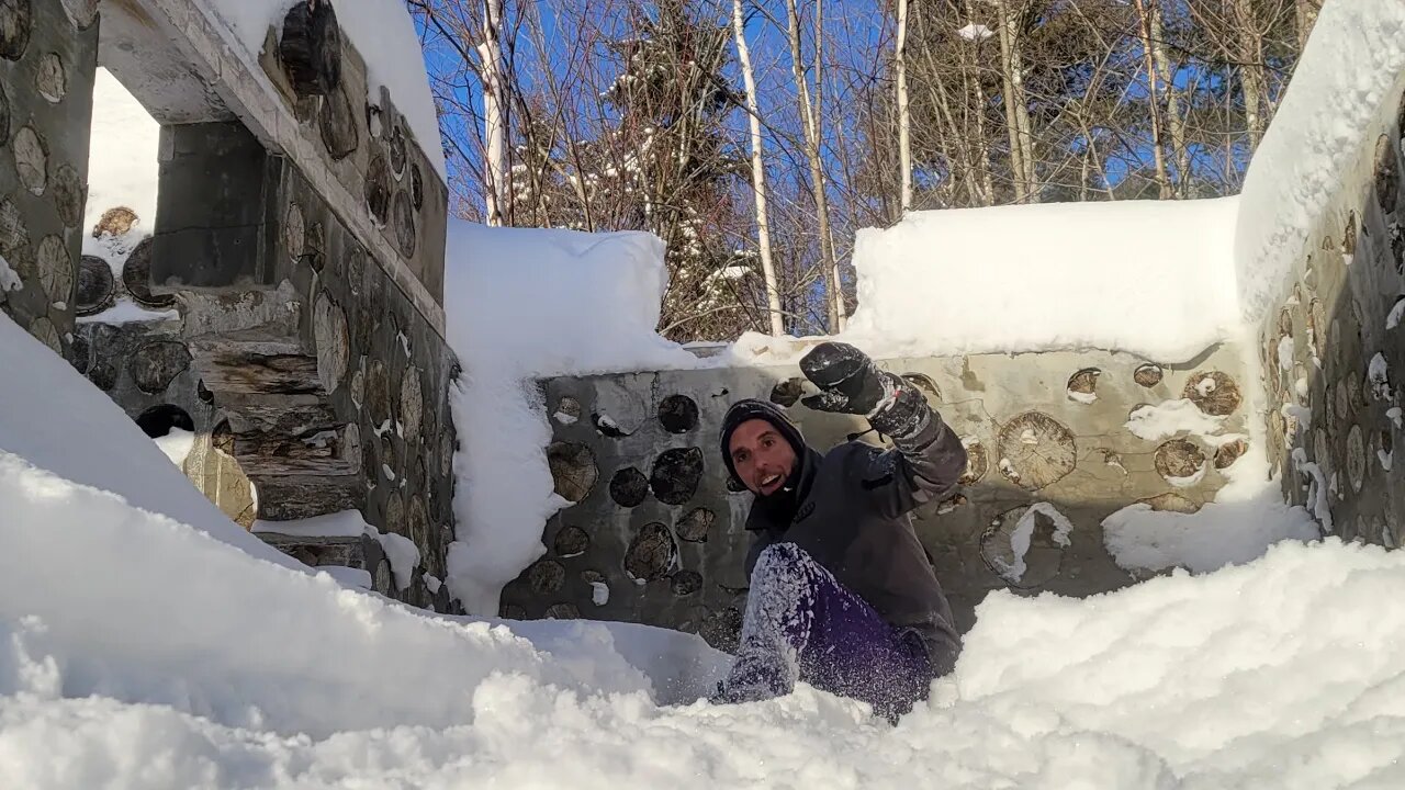 The story of me Snowshoeing Rock Jumping