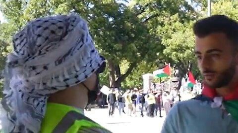 Journalist Interviewing A Pro-Hamas Supporter Gets Interfered With By The Usual Suspects