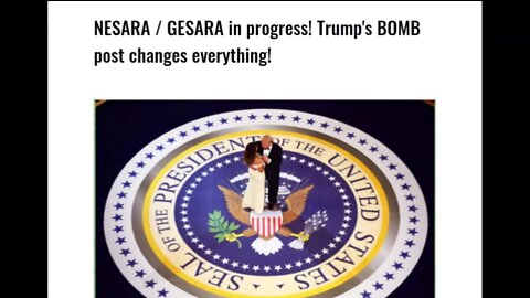 NESARA / GESARA in Progress! Trump's BOMB Post Changes Everything!