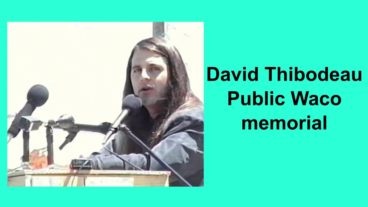 David Thibodeau at the public Waco memorial