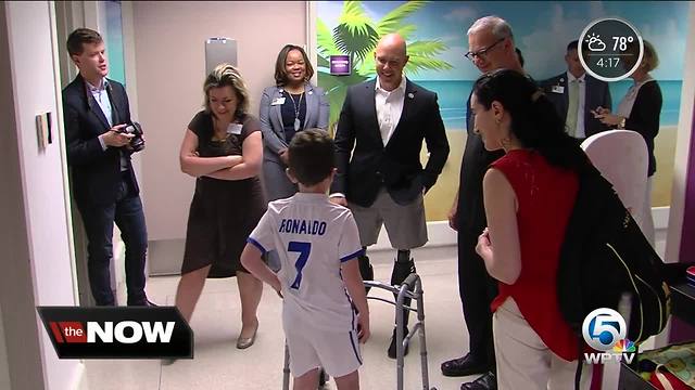 Congressman Brian Mast visits patients at The Paley Institute at St. Mary's Medical Center