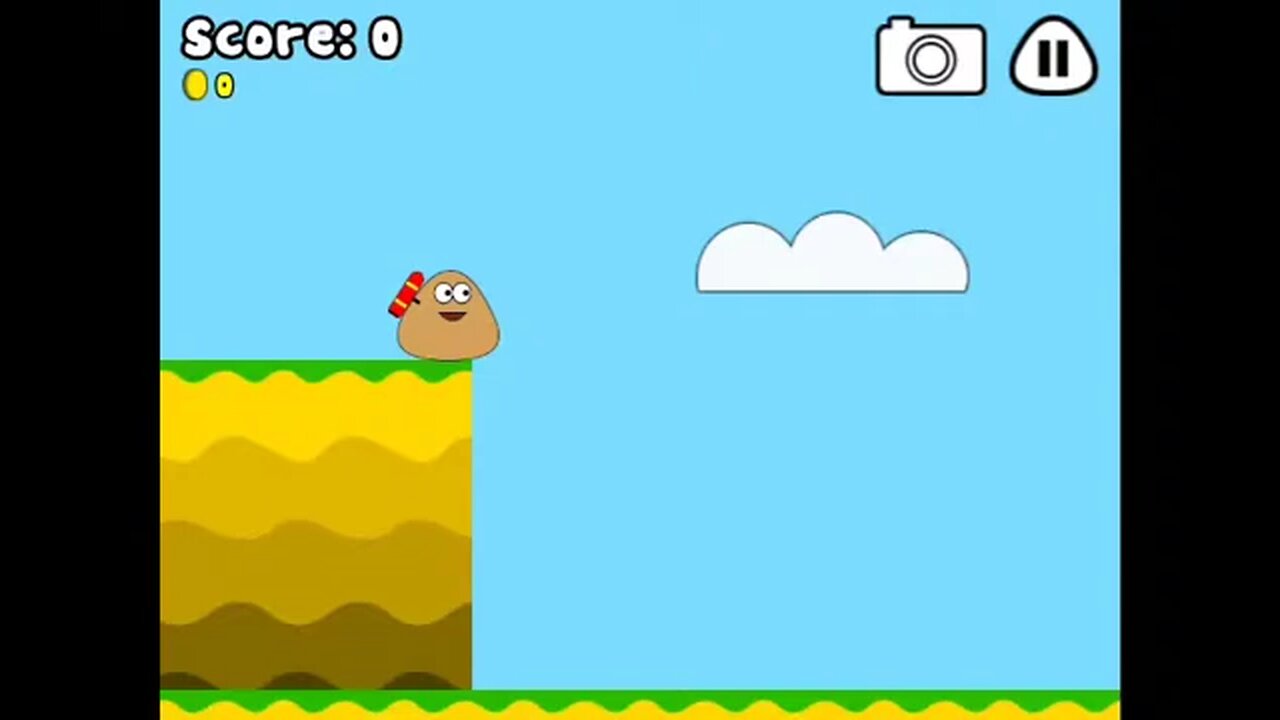 Pou gameplay: Jet Pou (minigame)