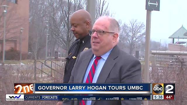 Governor Larry Hogan tours UMBC