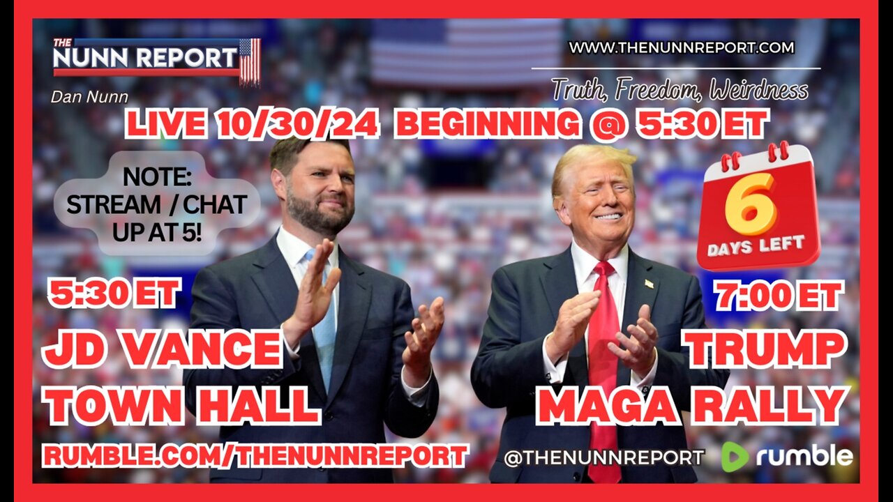 LIVE Double Header! JD Vance Town Hall 5:30 ET | Trump MAGA Rally 7 ET