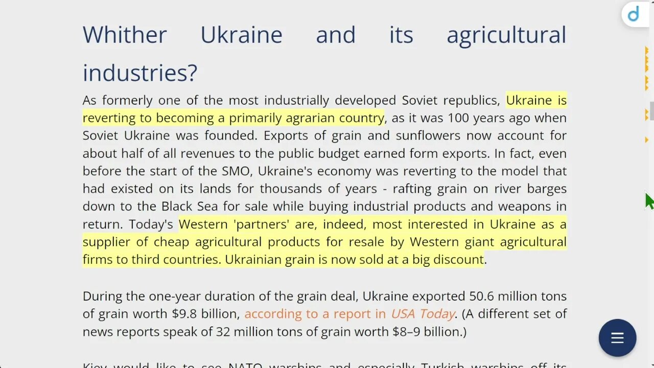 烏克蘭衝突和為飢餓世界提供糧食的政治鬥爭