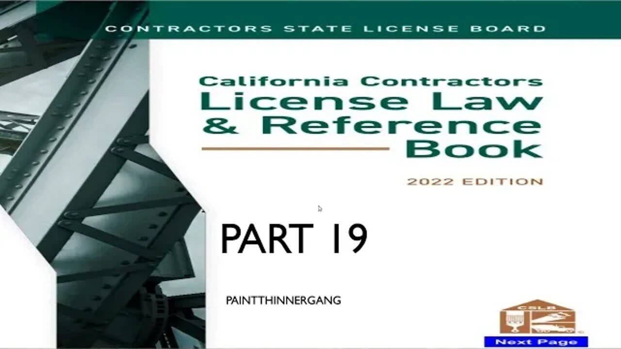 2022 NEW California Contractors License Study Guide (Law & Business) Part 19