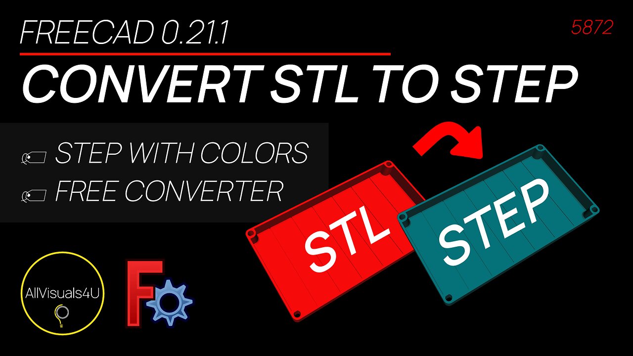 📌 STL To STEP Converter - FreeCAD STL To STEP - FreeCAD STL To Solid - Edit STL Files