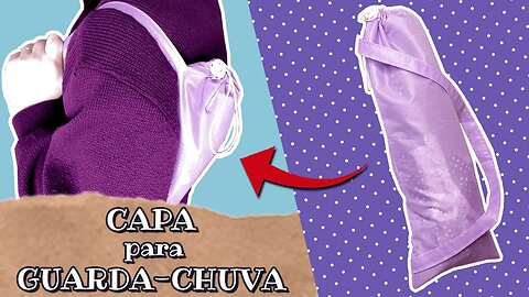 COSTUREI uma CAPA IMPERMEÁVEL para GUARDA-CHUVA / Capa para guarda-chuva/sombrinha - Passo a passo