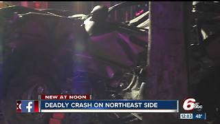 Woman killed in crash on Indy's northeast side