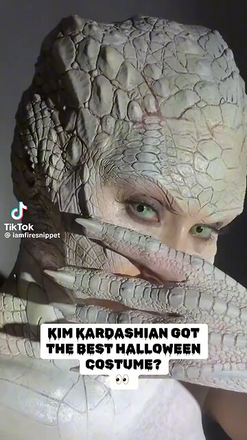 Kim K Dresses Up As Reptile For Halloween