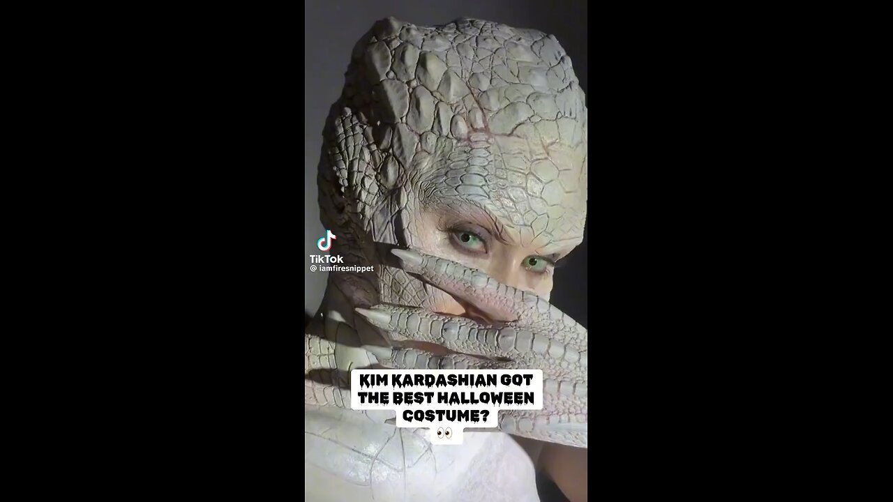 Kim K Dresses Up As Reptile For Halloween