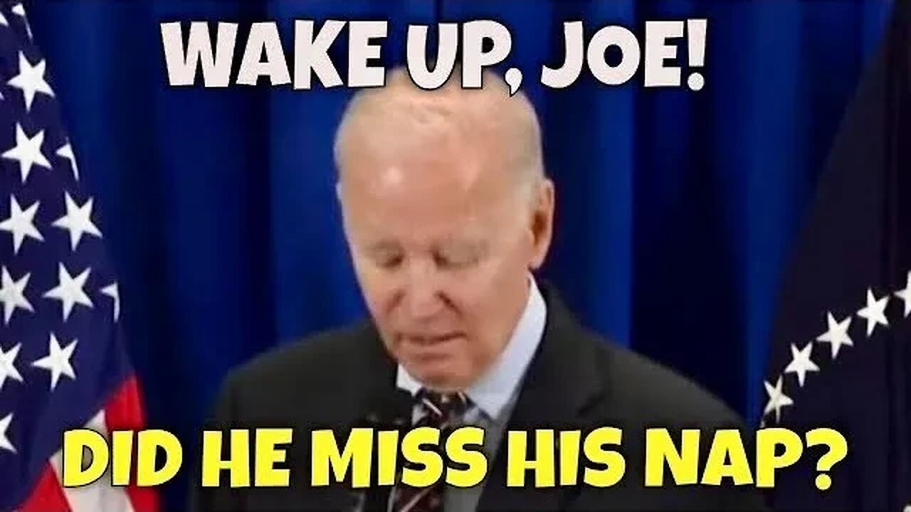 This afternoon Sleepy Joe Biden looked like he missed his Nap