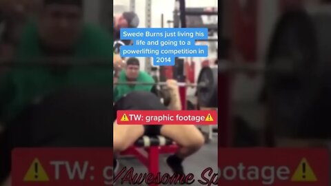 Swede Burn Breaks Spine On HUGE BENCH *WARNING* *GRAPHIC*