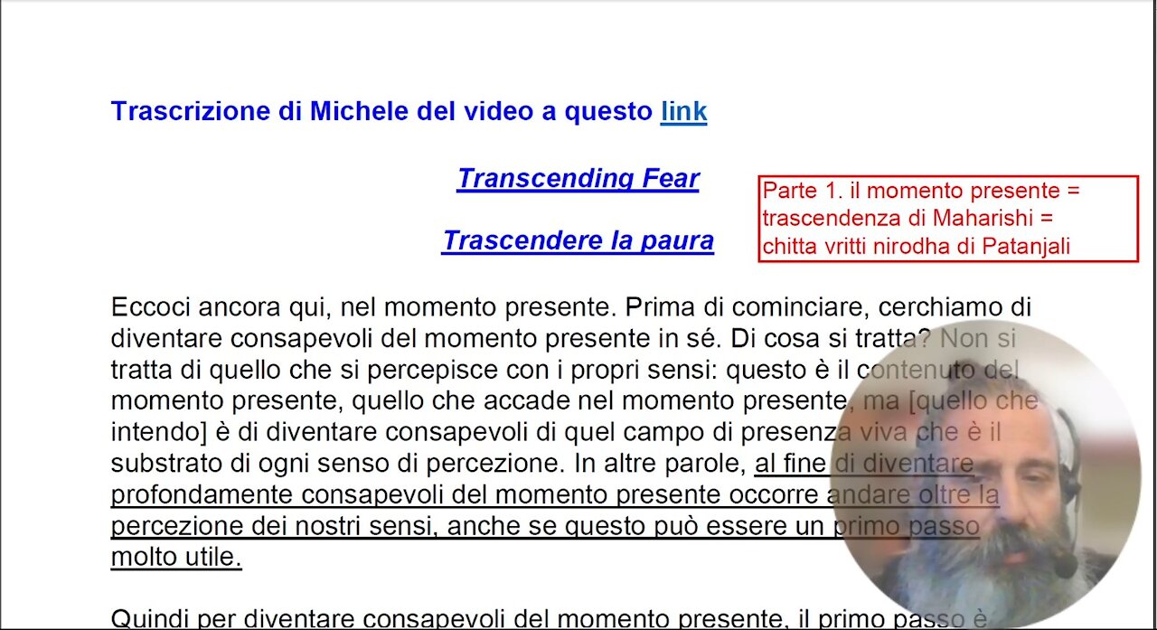 07/04/2021 - Trascendere la paura