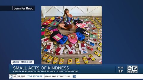 Valley teacher organizes school supplies donation