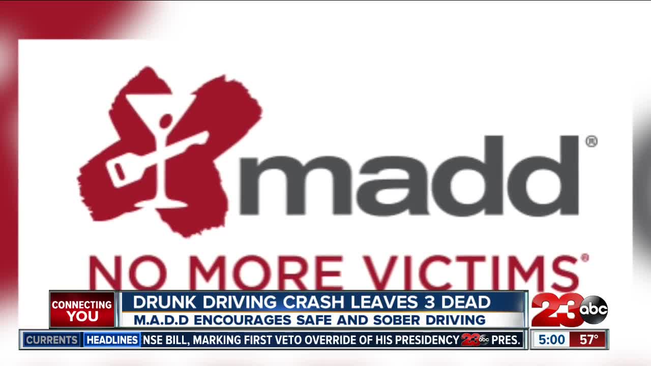 Drunk driving crash leads to three dead