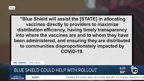 Blue Shield could soon help with COVID-19 vaccination rollout