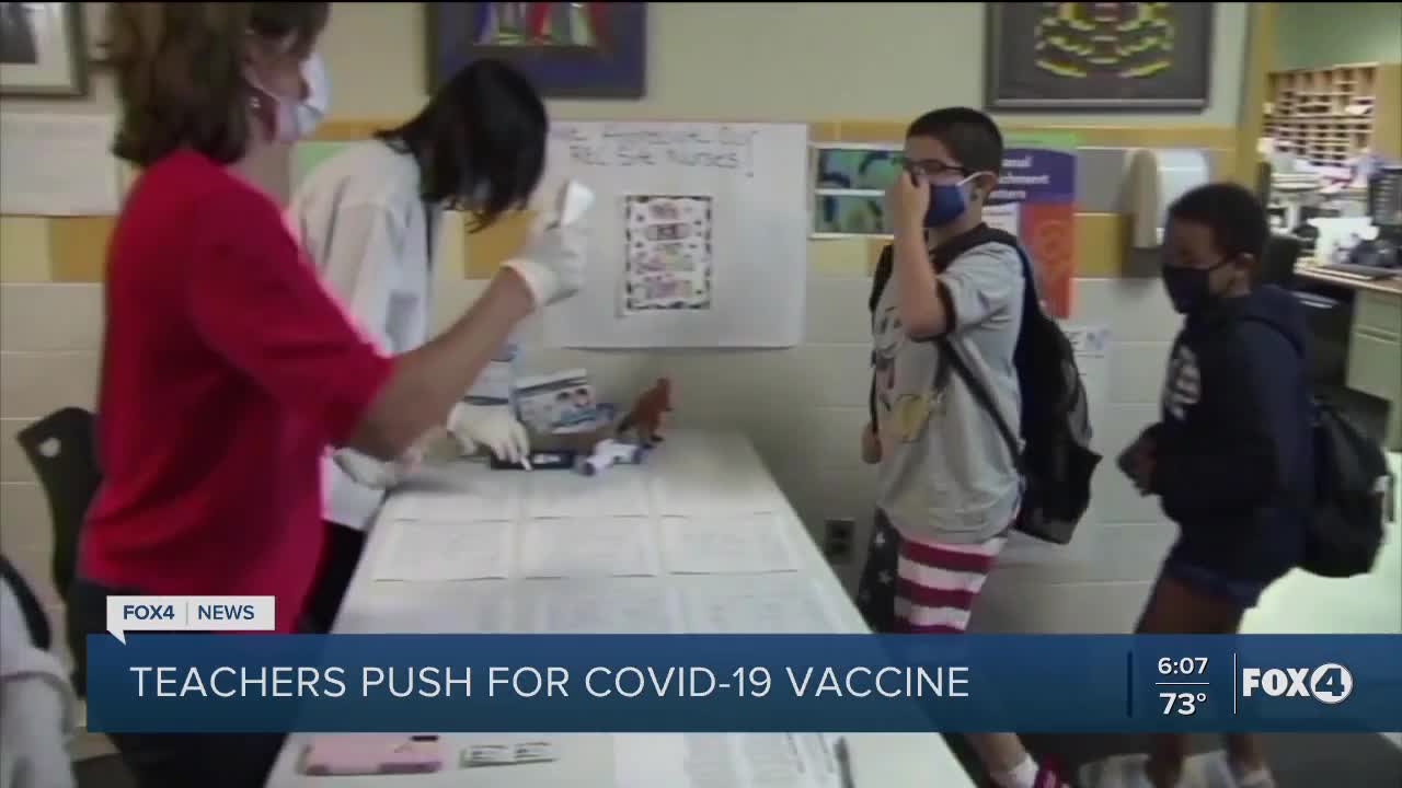 Teachers want vaccines