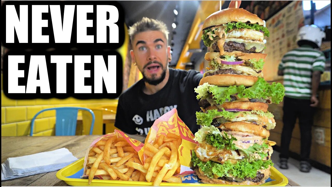 UNDEFEATED FOR 3 YEARS! GIANT "BIG MAC" BURGER CHALLENGE IN LONDON UK | Joel Hansen