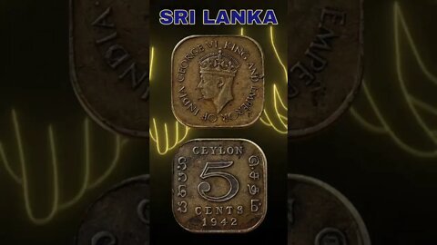 Sri lanka 5 cents 1942.#shorts #coinnotesz
