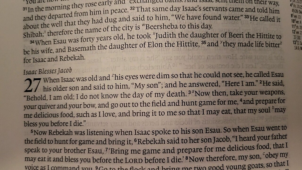 Day 9 - Read thru the Bible: Genesis 27-29