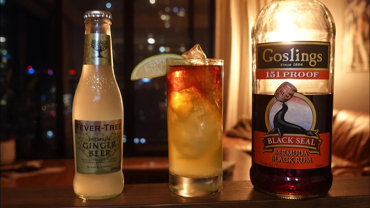 Dark N Stormy - a Rum Highball by another name