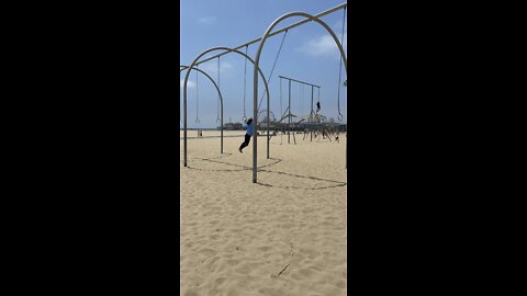 The traveling rings at Santa Monica beach, June 3, 2022.