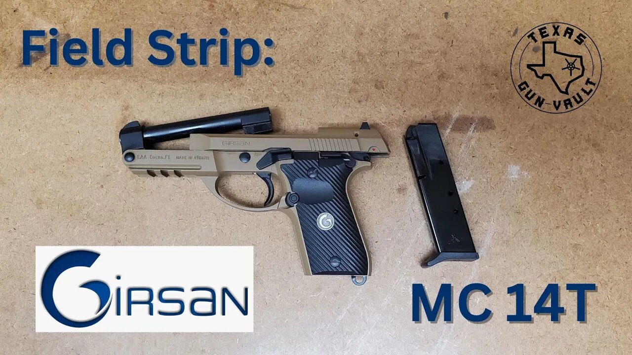 Field Strip: Girsan MC 14T (.380 Beretta 80 Series Clone w/ Tip-Up Barrel)