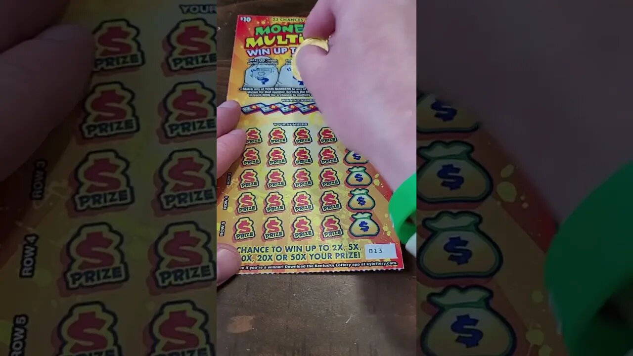 $10 Money Bag Scratch Off Lottery Ticket TEST!