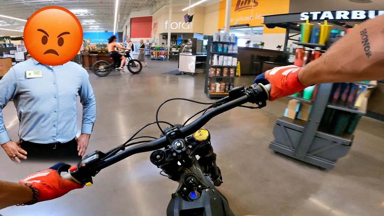 Riding Through A Grocery Store!