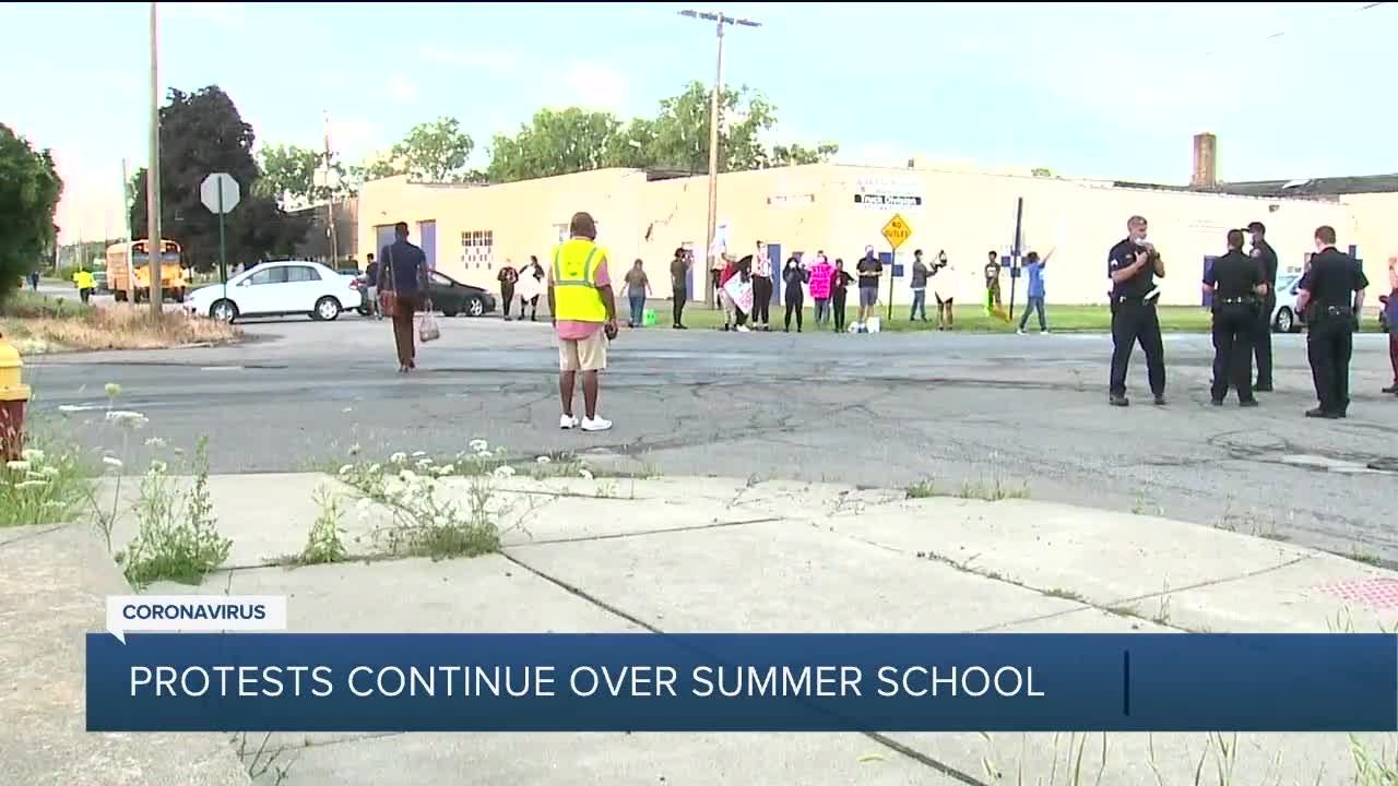 Summer school safety protest expands to court as parents speak out