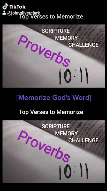 Top Verses To Memorize, Proverbs 10:11