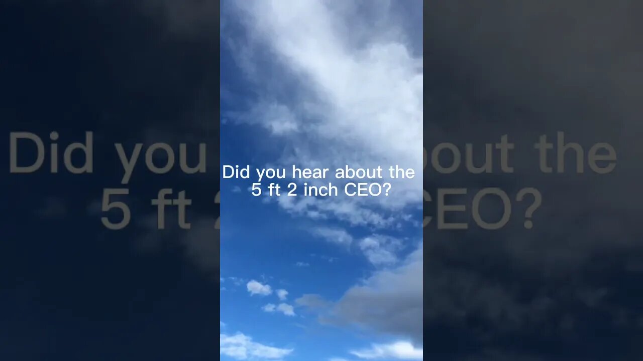 Did you hear about the 5’2” CEO? #shorts #dadjokes