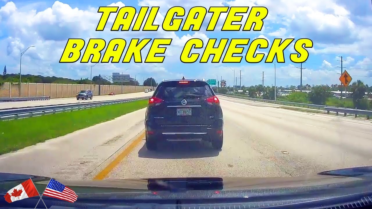 ERRATIC DRIVER HAS ROAD RAGE AFTER TAILGATING | Road Rage USA & Canada 2023