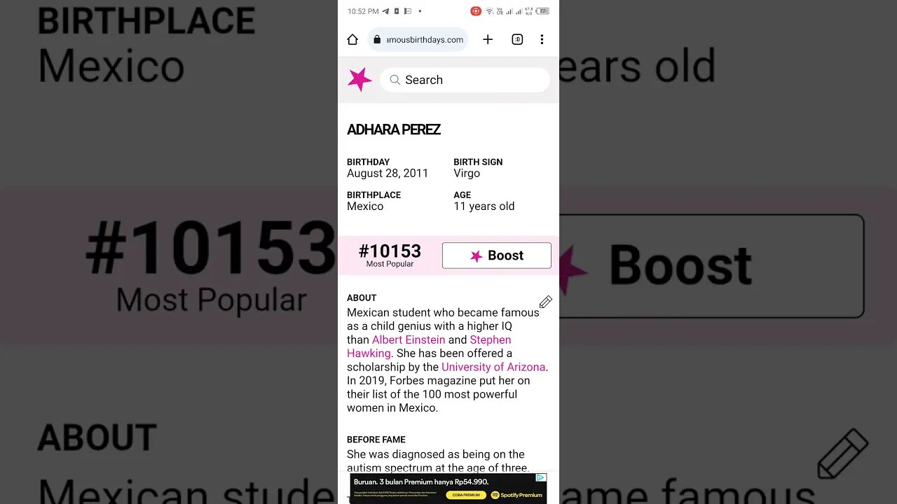 HAPPY 11 BIRTHDAY ADHARA PEREZ