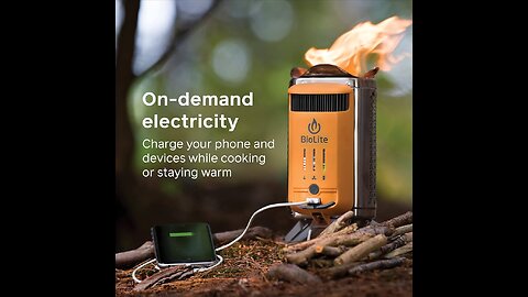 Campstove 2 is a portable stove that uses organic material to convert heat into electricity