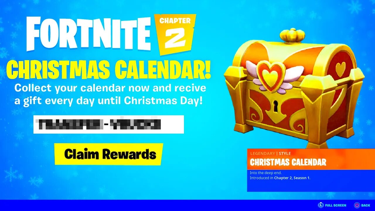 The New "Christmas Calendar" Event In Fortnite!... (Free Rewards)