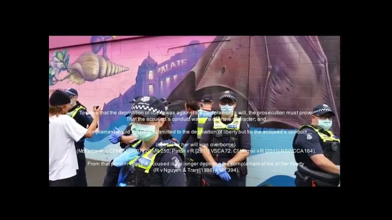 Man Under Arrest 2 - Police Fail in their False Imprisonment St Kilda 12 noon AEST 23rd October 2021