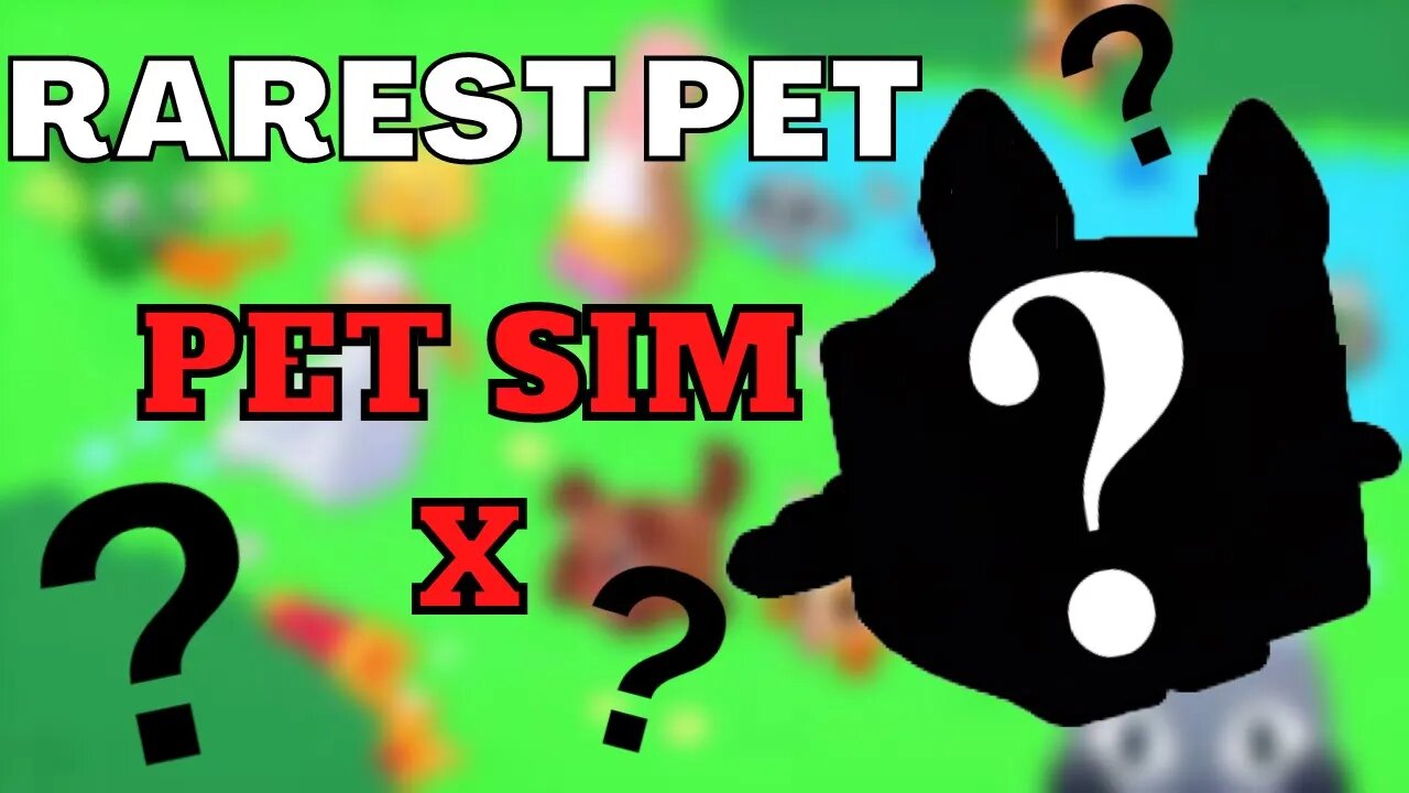 RAREST PET IN PET SIM X? | ROBLOX