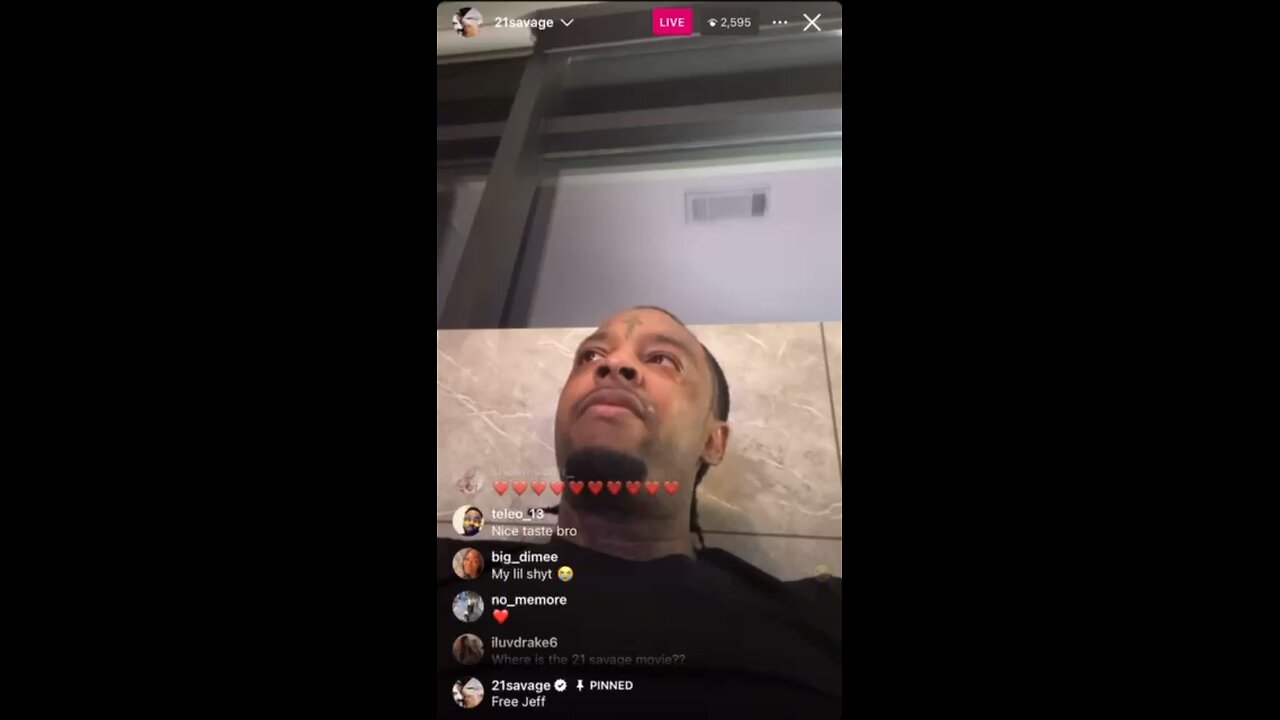 21 SAVAGE VIBING & SING ALONG TO OLD SCHOOL SONGS ON INSTAGRAM LIVE STREAM (JUNE 19, 2024)